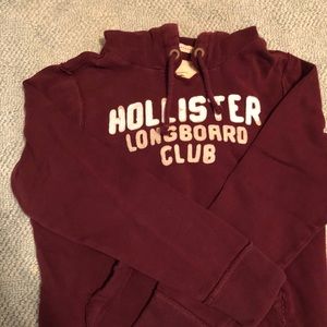 Hollister Maroon Hoodie Size Large
